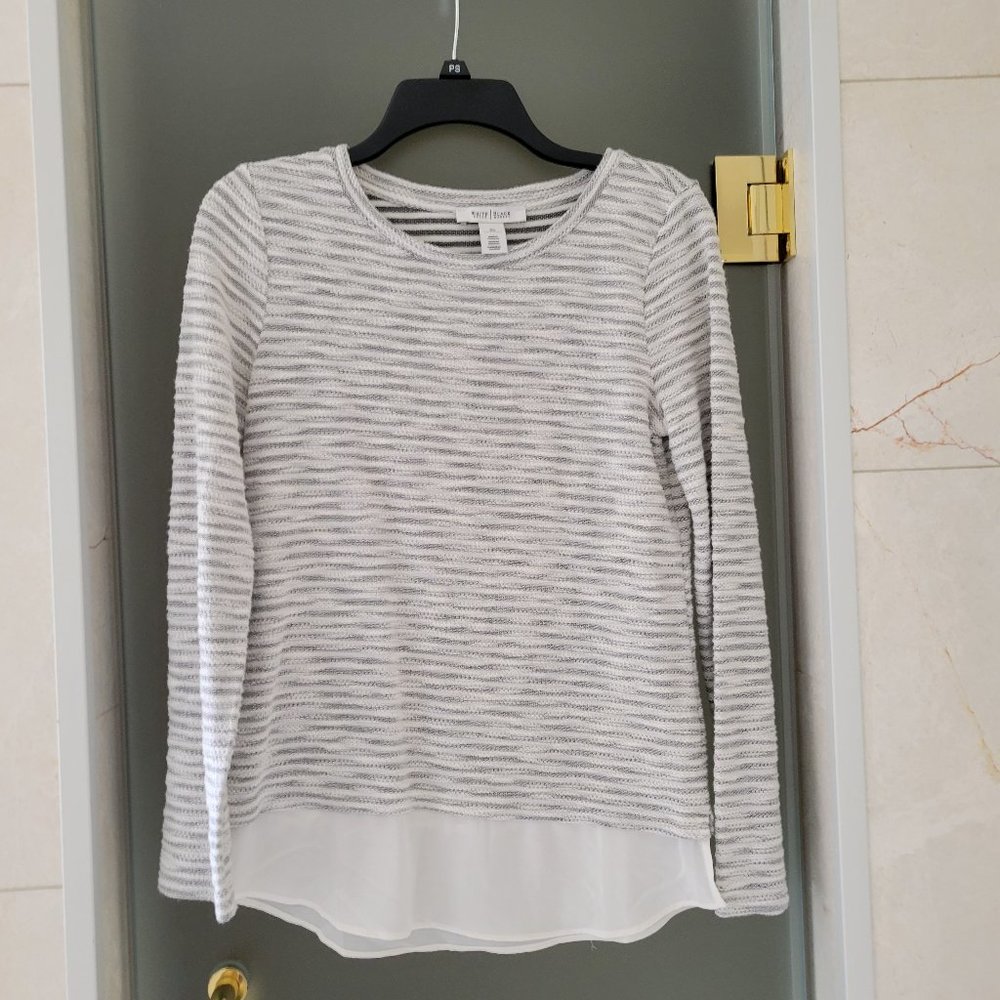 White House Black Market Striped Sweater XS
